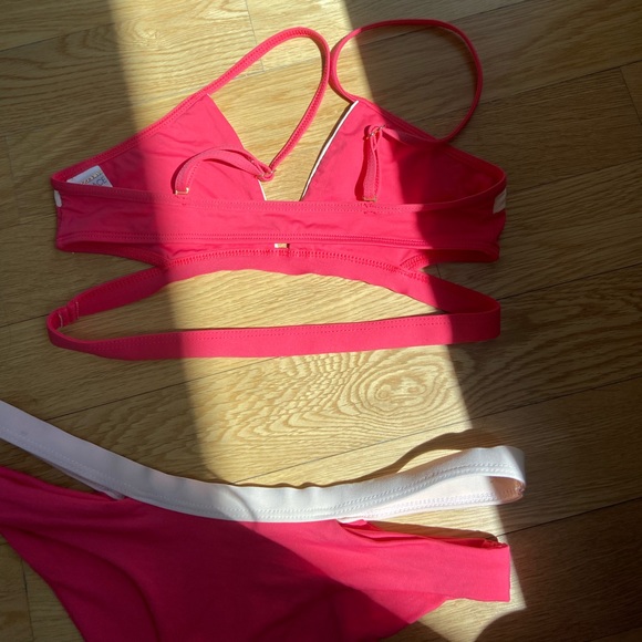 LSPACE Pink Bikini Top and Bottom - Picture 2 of 4
